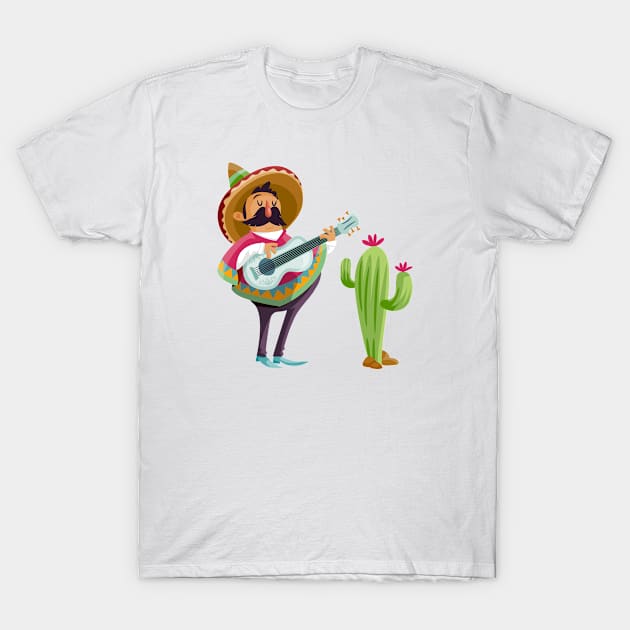 MEXICAN MUSICIAN T-Shirt by CANVAZSHOP